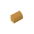 Gobricks GDS-M063 Curved Brick 1 x 2 x 1 No Studs | Compatible Building Block