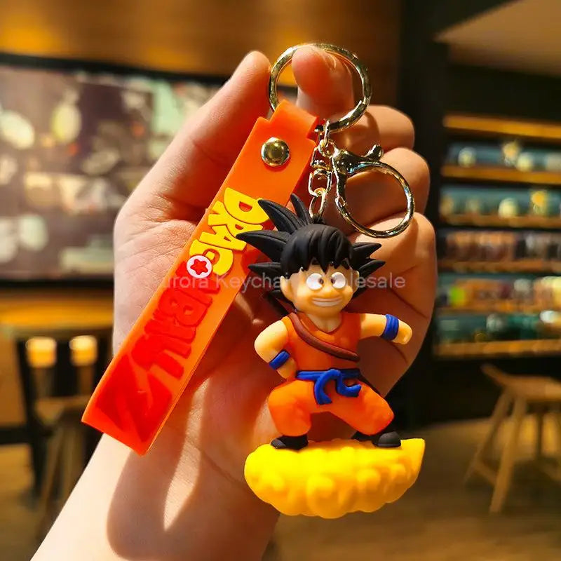 Dragon Ball Z Anime Keychain Super Saiyan Goku Master Roshi Buu Gohan Accessories Car Key Chains