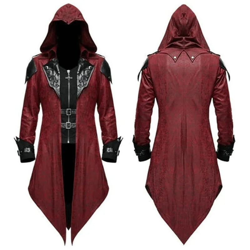 Nouveau Manteau de couture rétro Halloween médiéval européen et américain mâle gothique Costume sombre