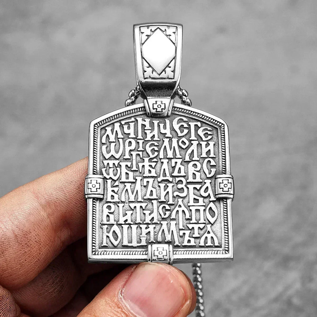 Fairy Tale St George Slaying Dragon Stainless Steel Men Women Necklaces Pendants Chain Punk Jewelry Creativity Gift Wholesale