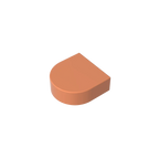 Gobricks Tile Round 1 x 1 Half Circle Extended | Compatible Brick Building Block