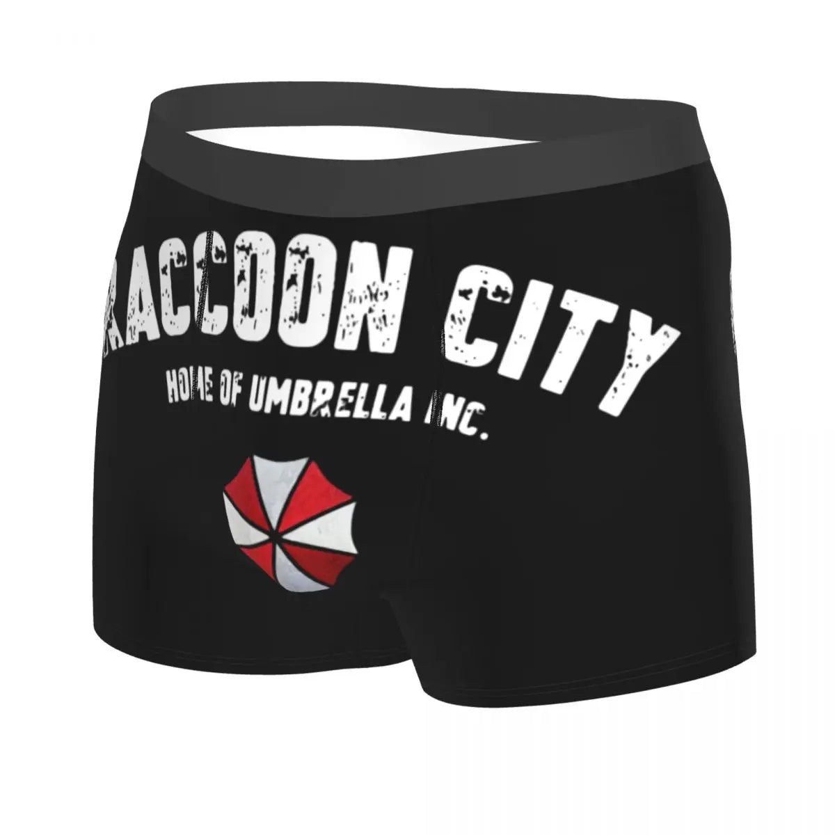 Male Novelty Raccoon City Home Of Umbrella Corporation Corp Underwear Video Game Boxer Briefs Stretch Shorts Panties Underpants