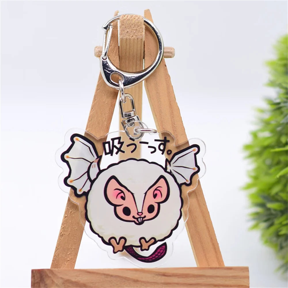 6cm Game Monster Hunter Acrylic keychain 6cm student bag bag small pendant small gift decoration