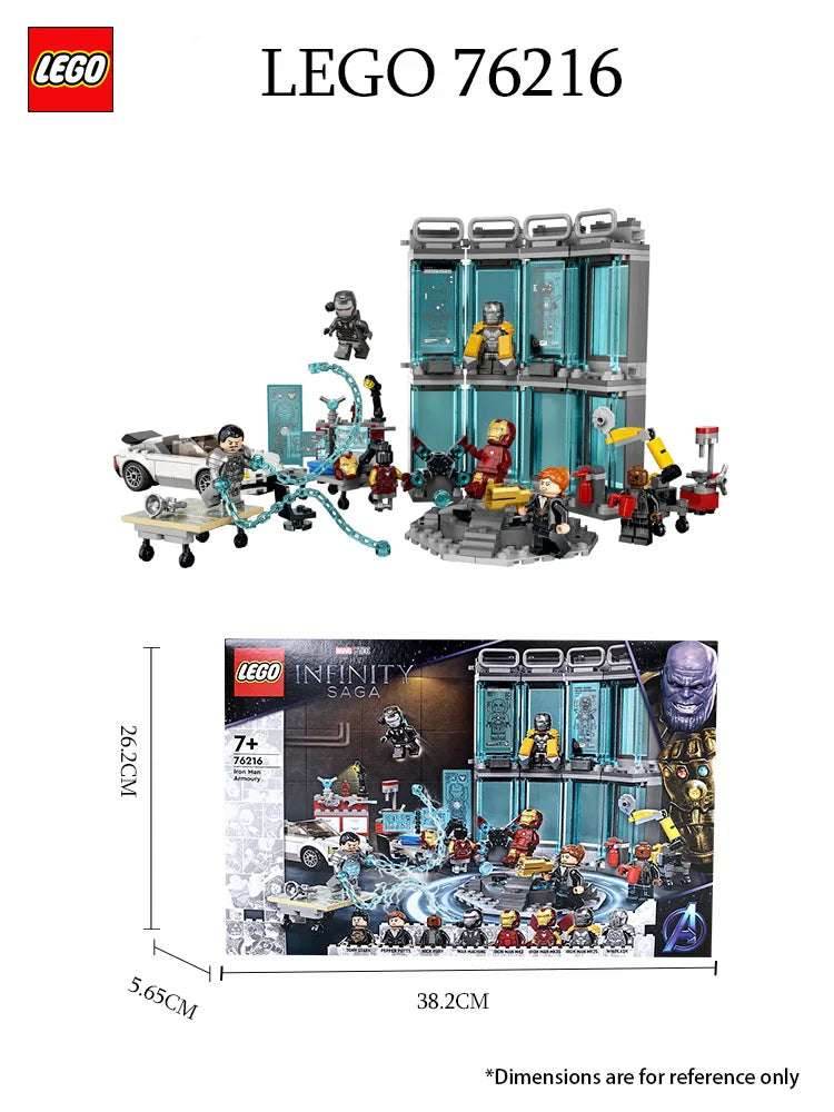 LEGO 76216 Marvel Iron Man Armory Toy Building Set,Avengers Iron Man Pretend Play Toy,Marvel with Suit Minifigures - LEGO76216