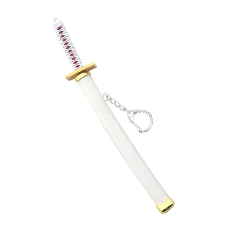 D0JD Mini Anime Demon Slayer Sword Keychain Katana Ghost Blade Metal Pendant Keyrings Weapons Cosplay Toy