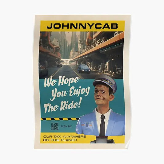 Johnnycab Ad Total Recall 1990 Vint  Poster Decor Vintage Art Painting Mural Wall Print Picture Home Room Modern No Frame