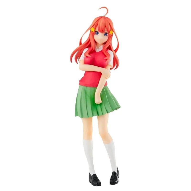 18cm Anime Figure The Quintessential Quintuplets Nakano Ichika Nino Itsuki School Uniform Static Collection Model PVC Doll Toys