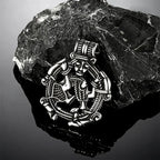 Vintage Vikings Loki Hollow Necklaces Men Stainless Steel Norse Mythology Trinity Pendant Amulet Scandinavian Jewelry Male Gifts