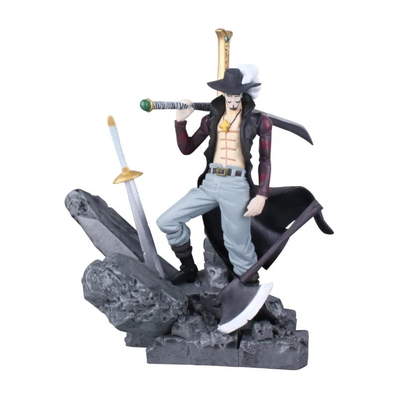 17CM ONE PIECE Anime Figures Dracule Mihawk Top Decisive Battle Action Figure PVC Model Toys Collection Ornaments Doll Fans Gift