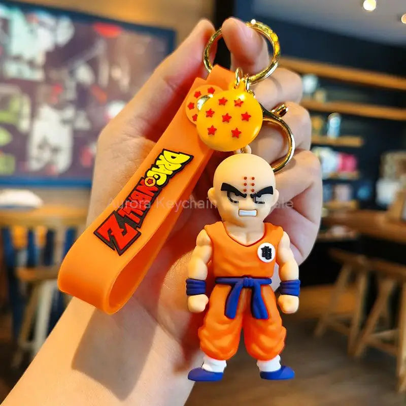 Dragon Ball Z Anime Keychain Super Saiyan Goku Master Roshi Buu Gohan Accessories Car Key Chains
