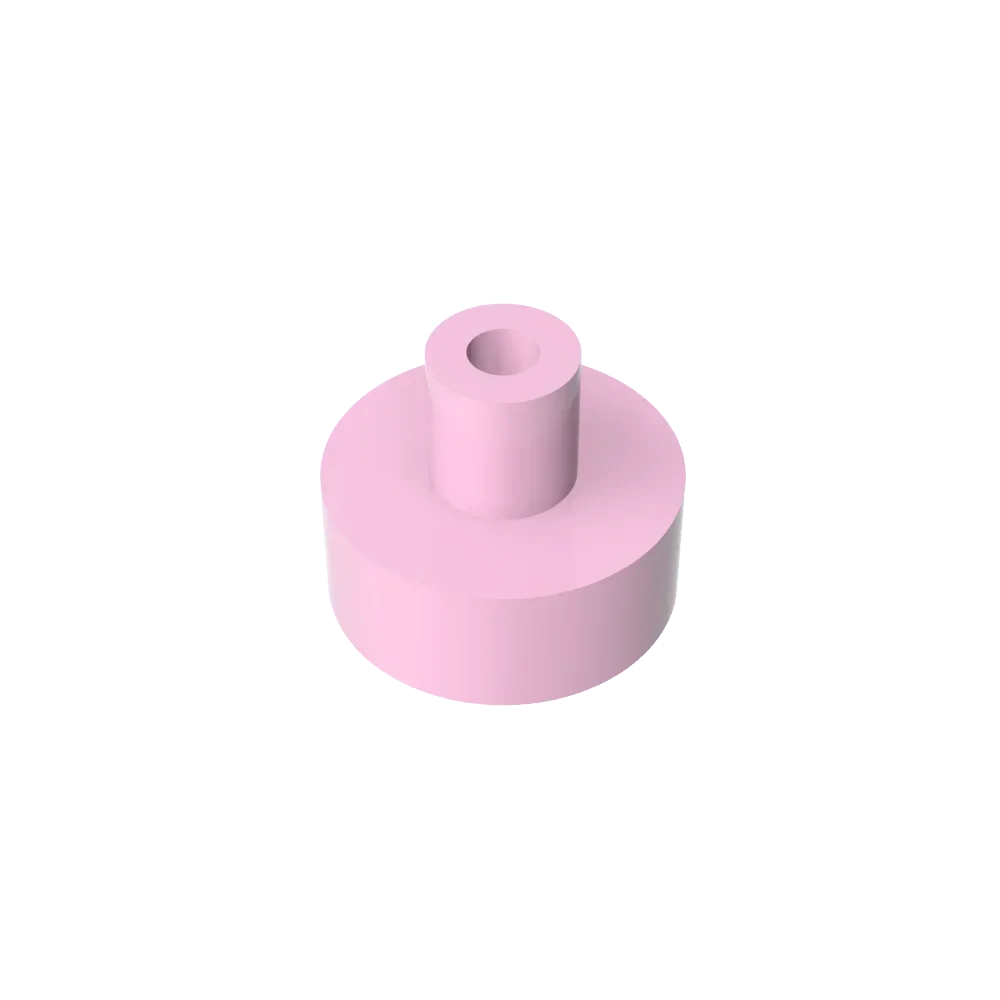 Gobricks Tile Round 1x1 with Bar and Pin Holder | Compatible Building Block