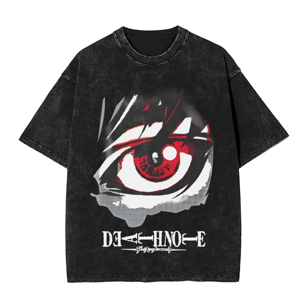 L Lawliet T-Shirt Death Note Vintage Washed Tee