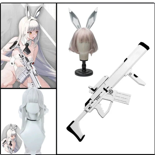 NIKKE The Goddess of Victory Game Cosplay Prop Bunny X 777 White Rabbit Blanc Weapon Model Gun Halloween Party Handmade Guns