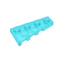 Gobricks GDS-549 Wedge Plate 4 x 2 Right | Building Block for Compatible DIY Sets