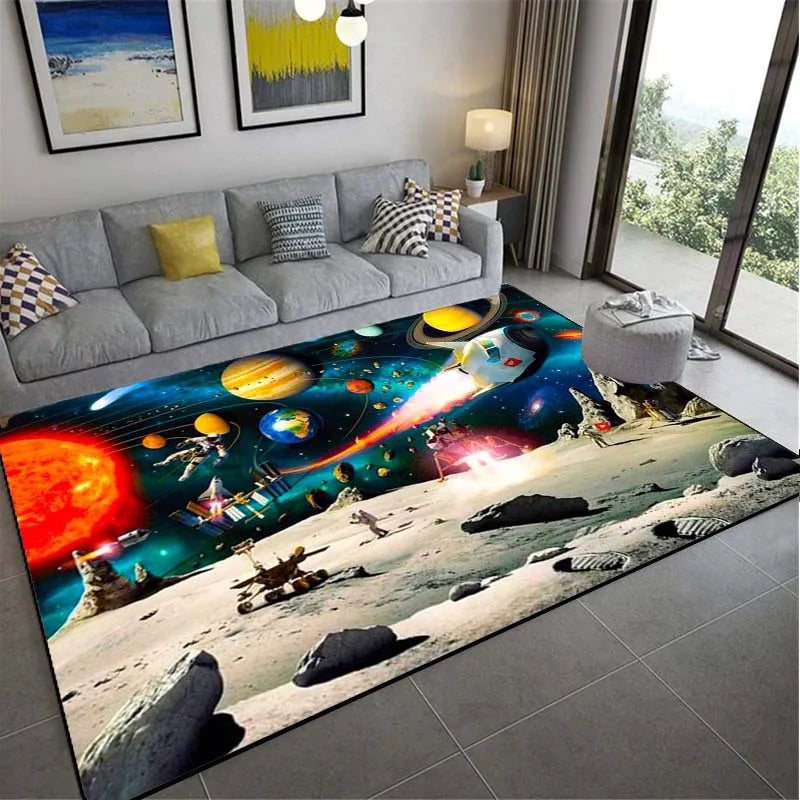Espace planète tapis ciel étoilé tapis dans le salon tapis Illusion tapis décoration de la maison chambre tapis enfants tapis tapis