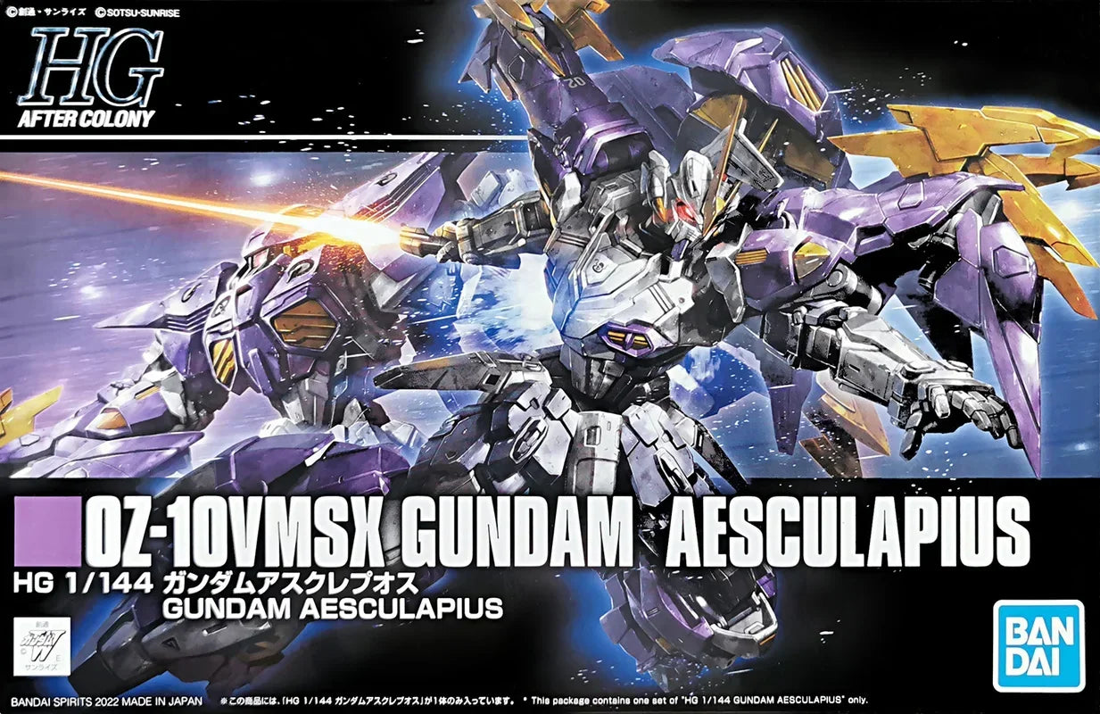 Bandai Original Gundam Model Kit Anime Figure HGAC 1/144 OZ-10VMSX GUNDAM AESCULAPIUS Action Figures Toys Gifts for Kids