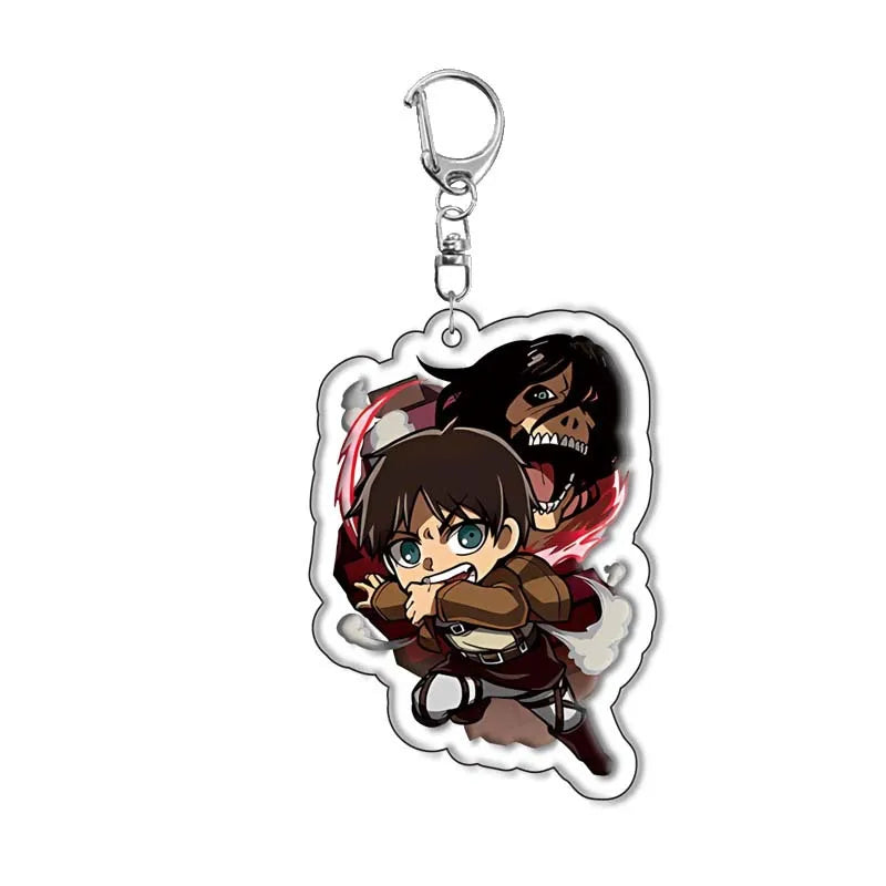 New Anime Levi Ackerman Allen Yeager Keychain For Women Men Double Sided Acrylic Key Chain Bag Accessories Cartoon Birthday Gift