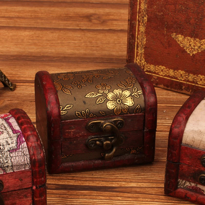 Pequeña caja de madera vintage, caja de almacenamiento clásica, caja de dulces creativa, venta caliente, regalo