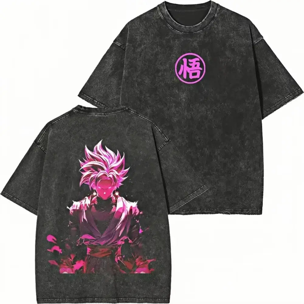 Dragon Ball Goku Majin Buu Washed Graphic T-Shirt Y2K