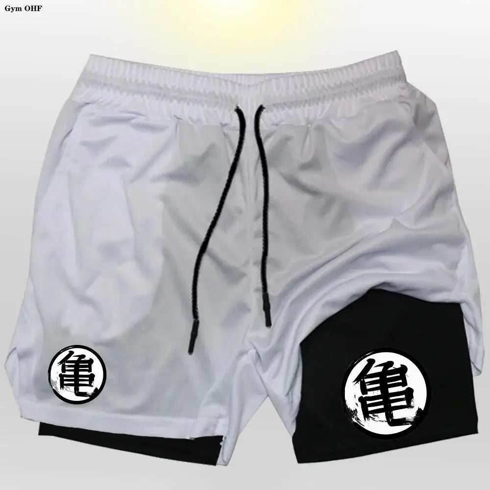 Dragon Ball Shorts: Power Up Your Workout! - White-Black / XL