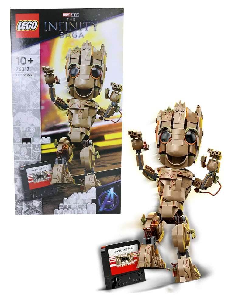 LEGO 76217 Super Heroes Marvel I am Groot Building Kit; Collectible Baby Groot Model for Play and Display; for Kids Aged 10+ - LEGO76217