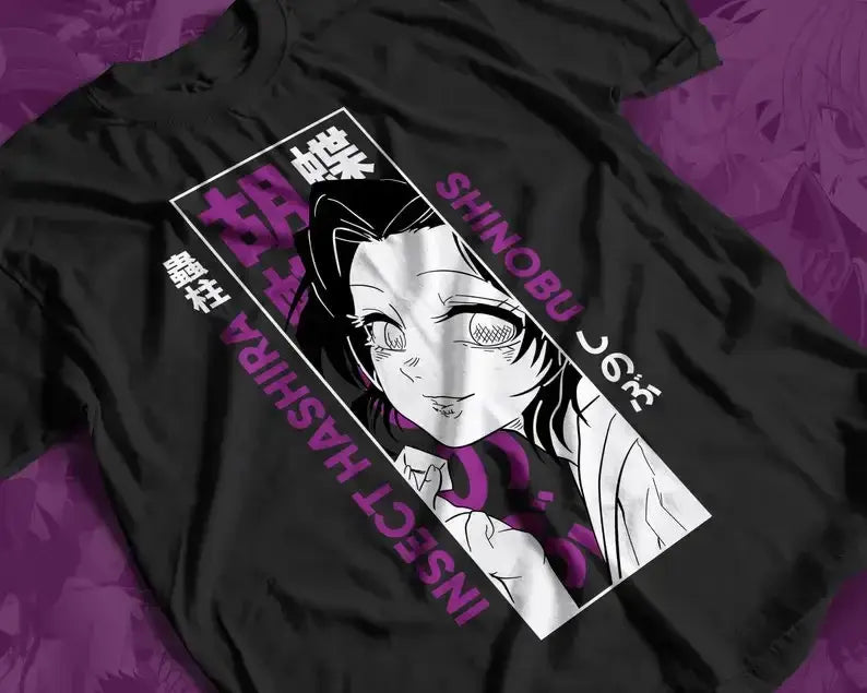 Hashira Shinobu T-shirt Demon Slayer Graphic Anime Tee