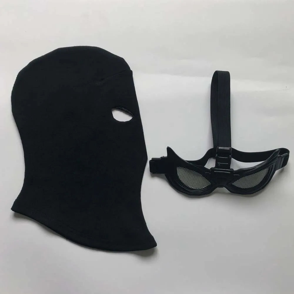 Superhero Peter Parker Spider Mask Cosplay Stealth Suit Black Helmet Halloween Masquerade Party Costume Props 