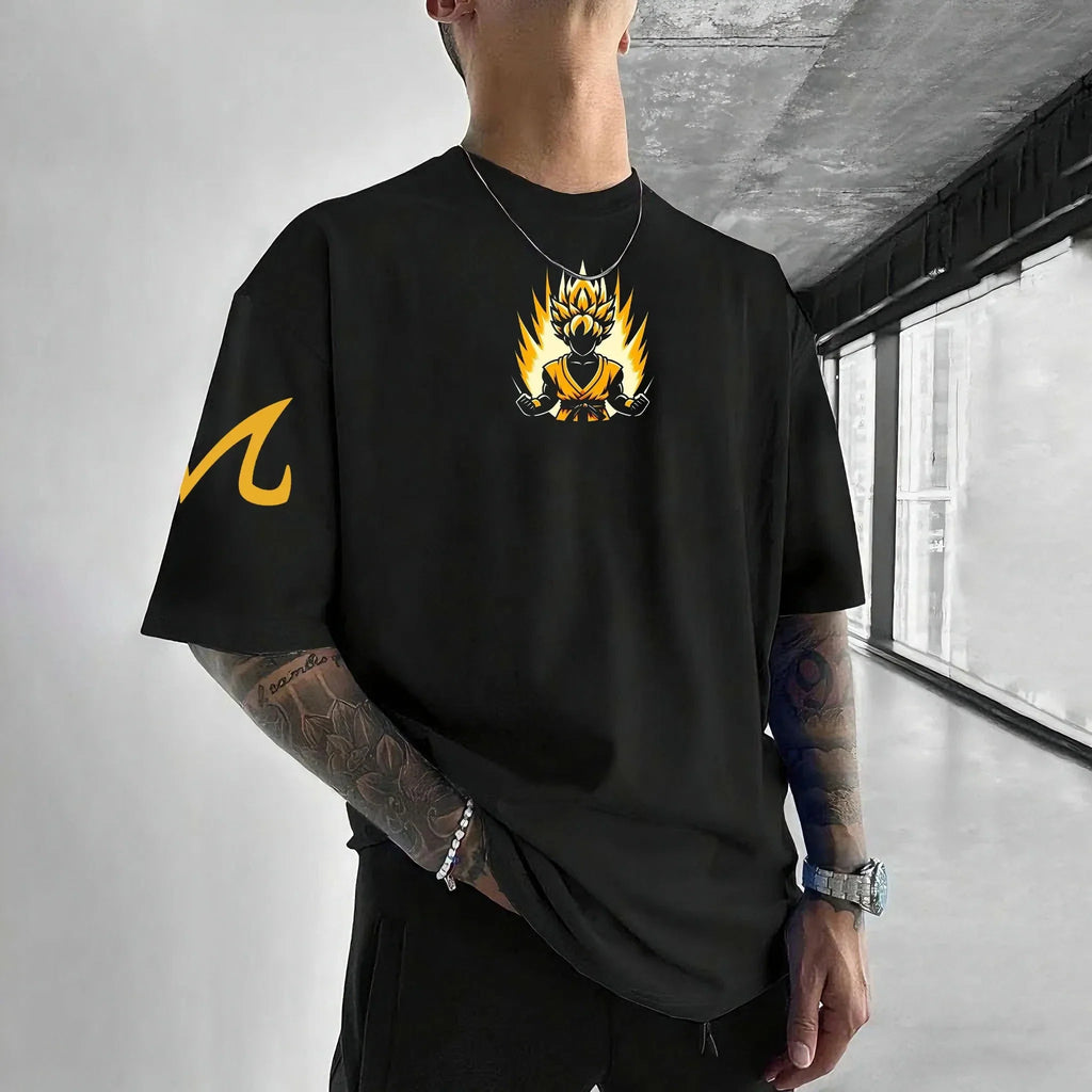 Dragon Ball Vegeta Harajuku Oversized Anime T-Shirt | 2025