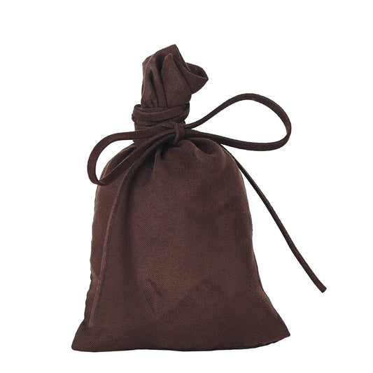 Unisex Medieval Pouch Drawstring Bag Brown Cosplay Accessories