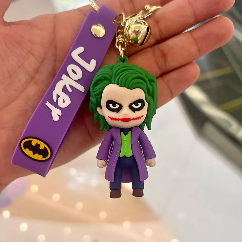 Joker Batman Pendant Keychain for Women Men Kids fans Cartoon Accessories