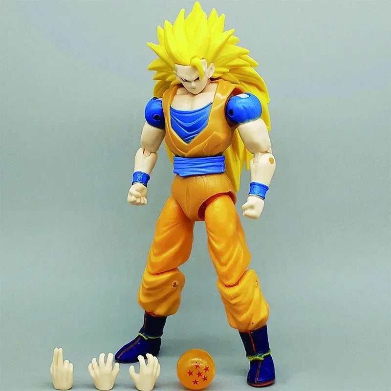 BANDAI Anime Dragon Ball Z Goku Vegeta Figure about  17CM PVC Action Figures Collection Model Toys Gifts Articular Mobility