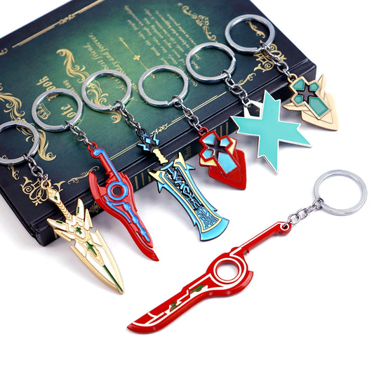 Xenoblade chroniques porte-clés MONADO épée porte-clés porte-clés pour hommes accessoires de jeu voiture porte-clés pendentif llaveros