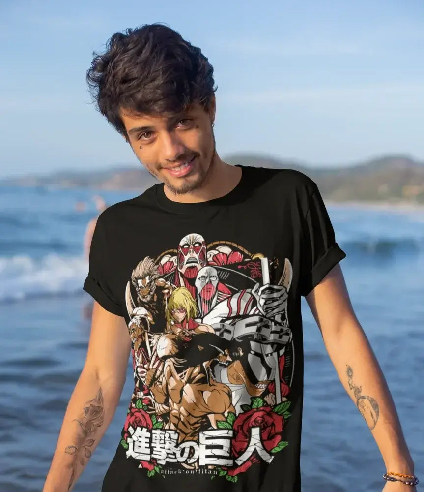 Eren Annie Attack on Titan T-Shirt Cotton Anime Tee