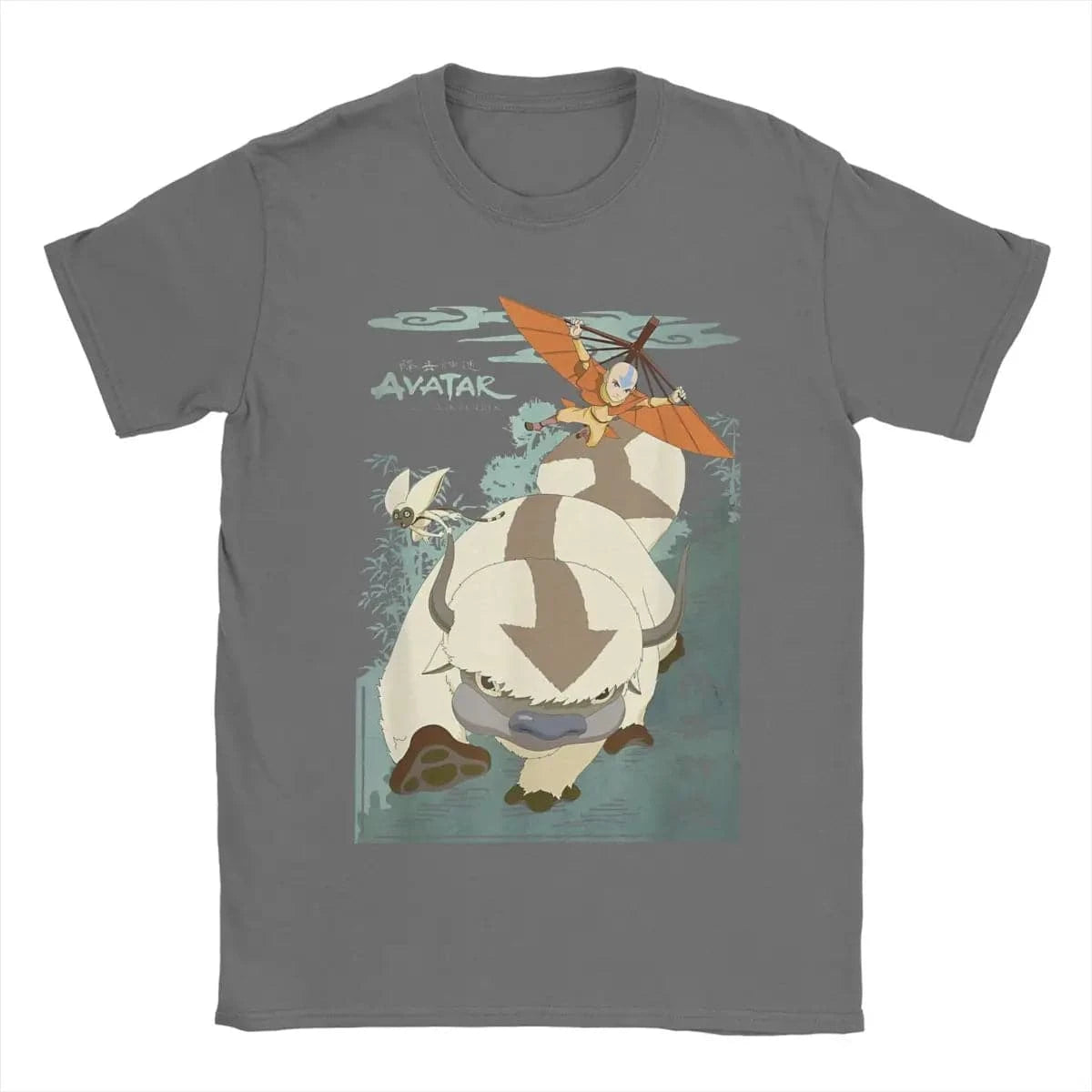 Avatar The Last Airbender Appa  And Aang In Flight T-Shirts for Men