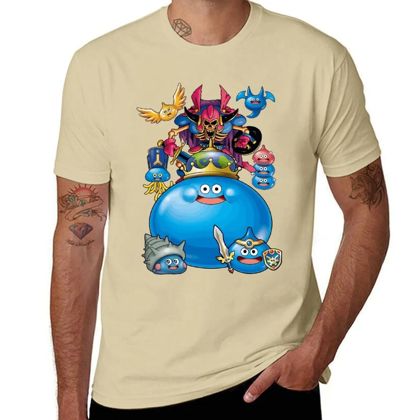 Dragon Warrior Slimes Party Dragon Quest T-shirt frais campagne haut T-shirt Premium Humor graphique Fitness taille européenne