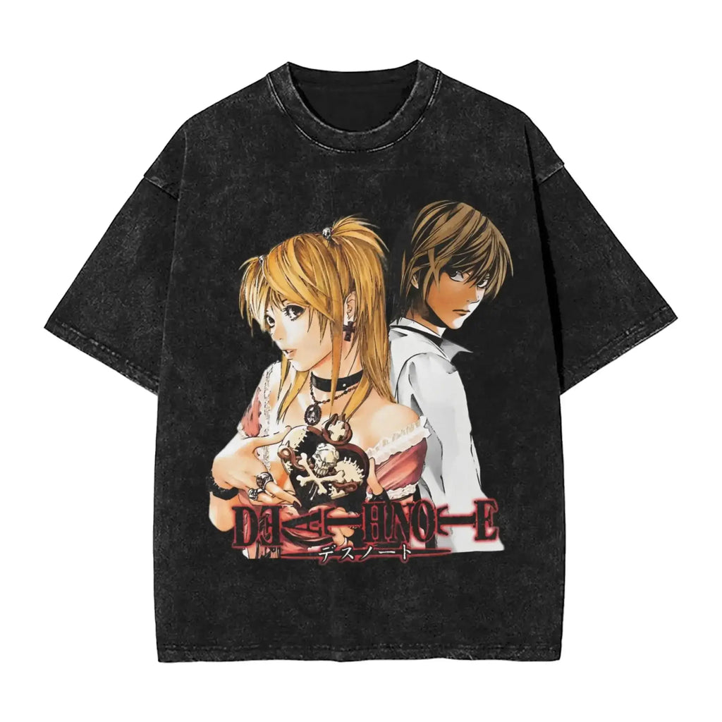 L Lawliet T-Shirt Death Note Vintage Washed Tee