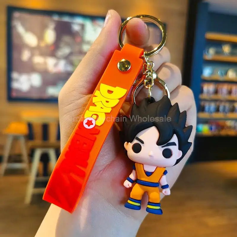 Dragon Ball Z Anime Keychain Super Saiyan Goku Master Roshi Buu Gohan Accessories Car Key Chains