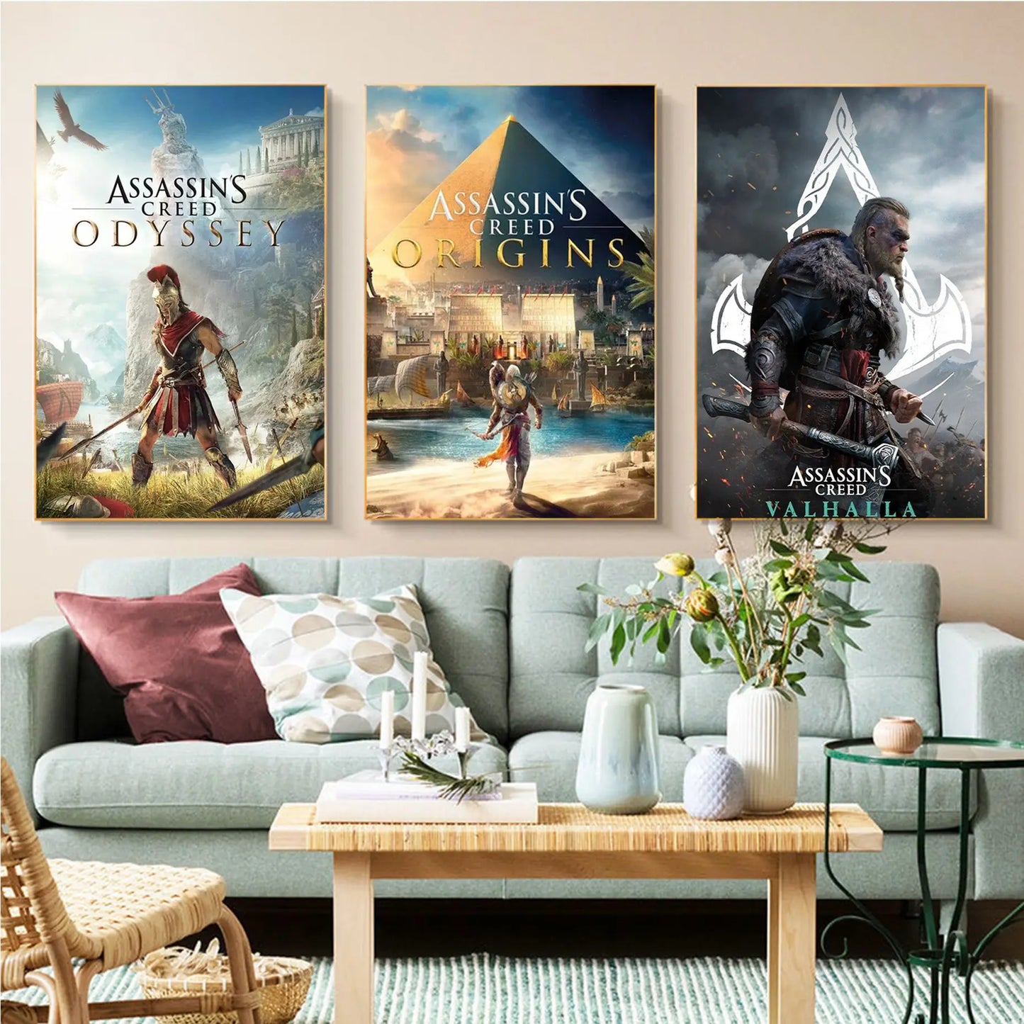Assassins Creed – affiche en livre blanc de qualité HD, peinture artistique murale, décoration d'étude pour la maison