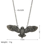 1pcs Vintage Necklace For Men And Women Creative Owl Pendant Wings Flying Holiday Jewelry