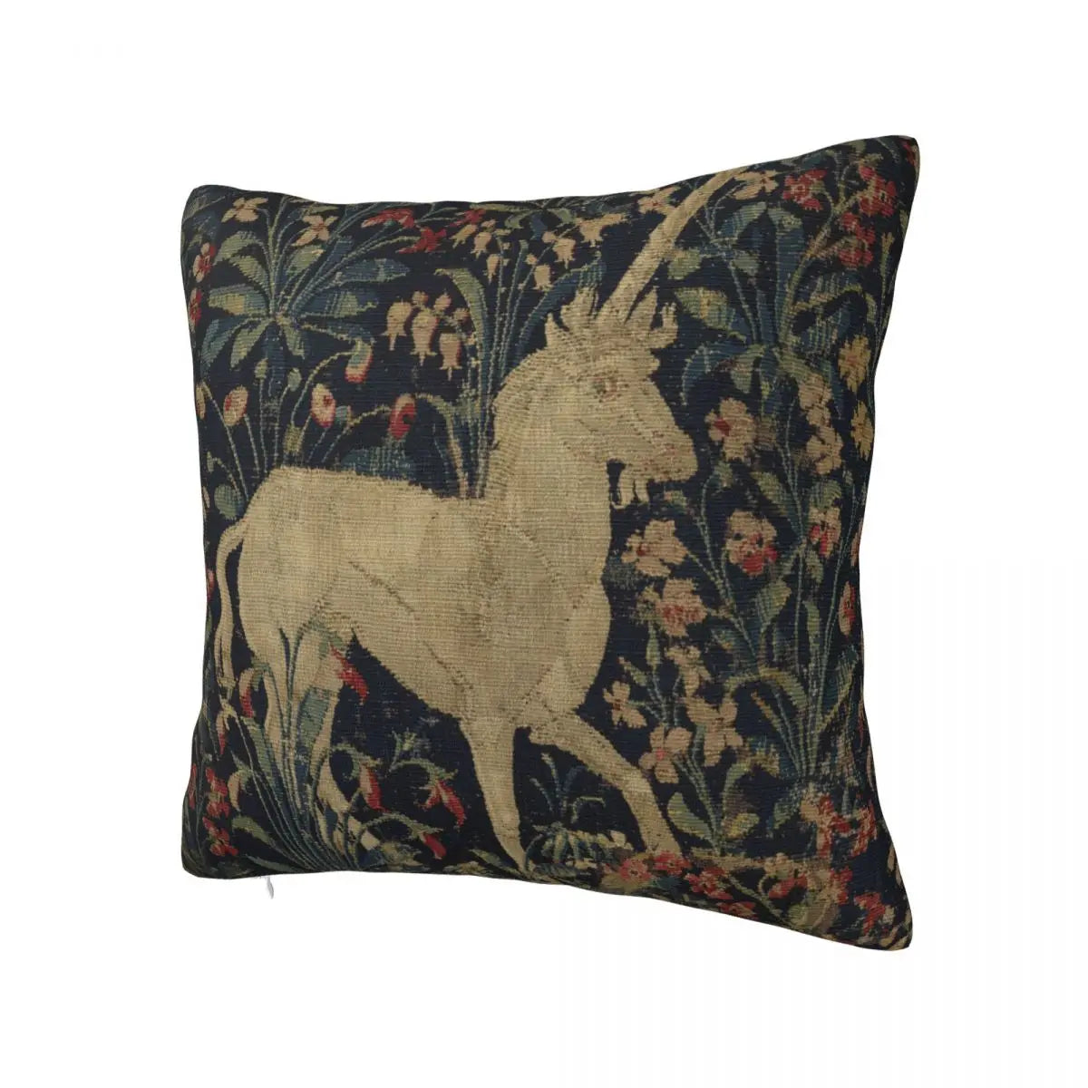 Funda de almohada antigua con estampado de unicornios Vintage, funda de cojín de poliéster, funda decorativa para almohada, envío directo para el hogar, 40x40cm