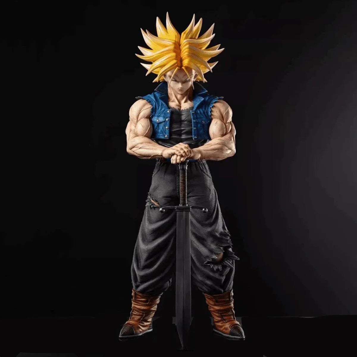 Super Saiyan Trunks Anime Figure, Dragon Ball Z Action Figurines PVC Statue 25 CM