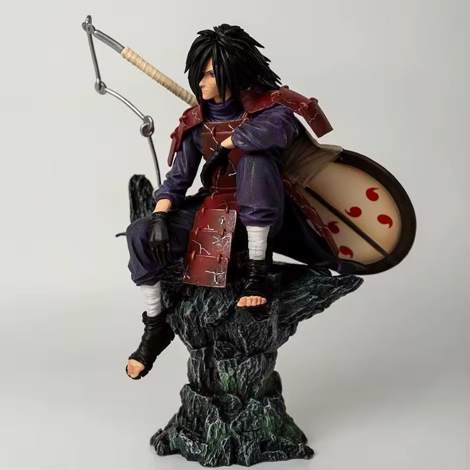 Uchiha Madara Anime Figure, Naruto Shippuden Fourth Great Shinobi War Statue Action Figurines 30 CM