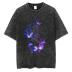 Naruto Rock Lee Streetwear T Shirt Vintage Washed Black