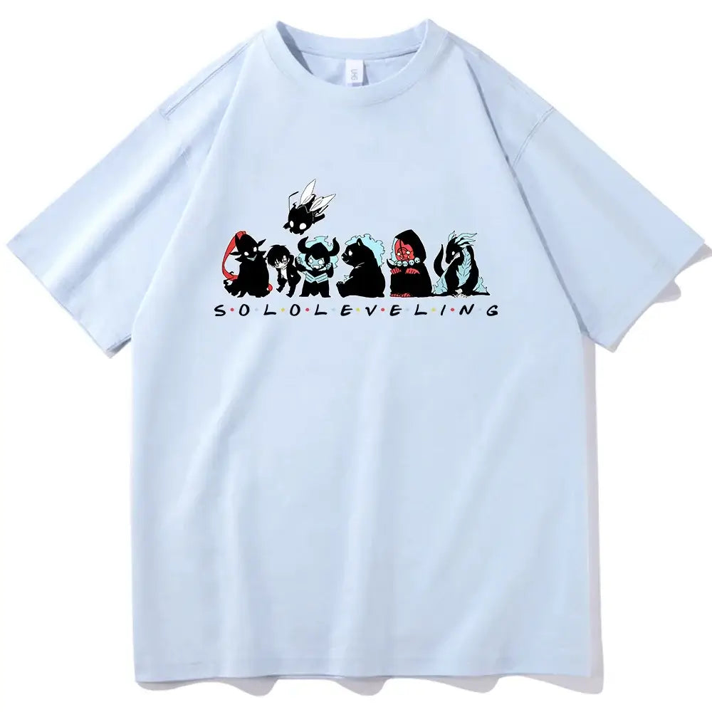 Cute Solo Leveling T-shirt Anime Fans Gift