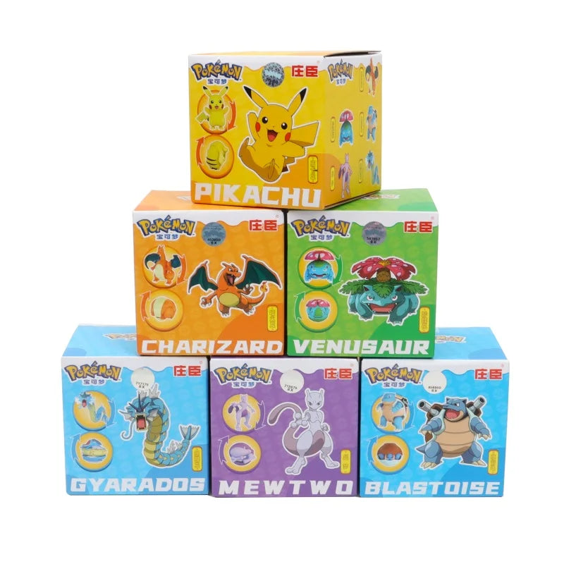 Pokemon Pokeball Anime Figures Toys, Pikachu Gengar Dragonite Snorlax Lapras Pocket Pokeball Toys