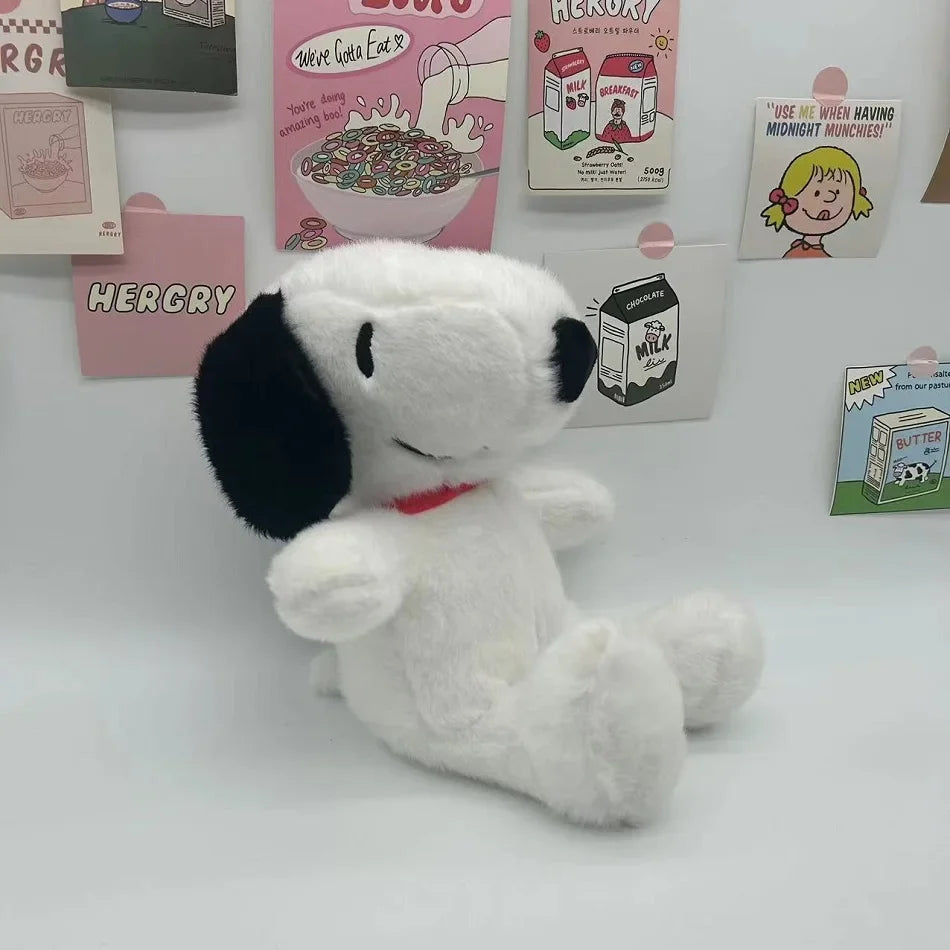Breathing White Dog Plush Toy – Light & Sound Sleep Companion