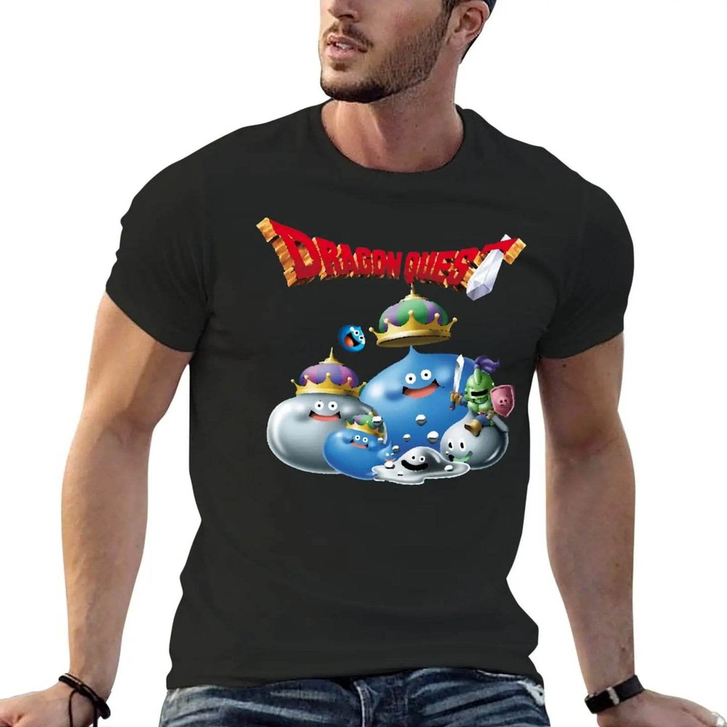 Dragon Quest Slime essentiel à vendre Y T-shirt Fresh Move Nerd T-shirts drôle graphique Fitness taille européenne