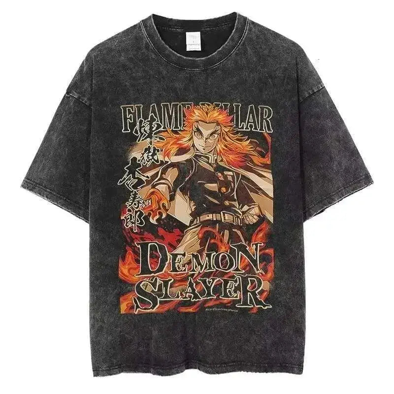 Demon Slayer Rengoku Flame Hashira Anime T-Shirt | Summer