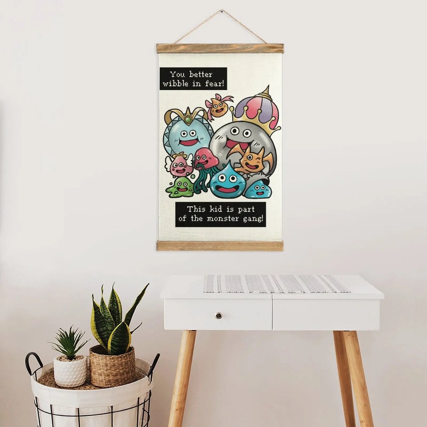 Toile suspendue photo Dragon Quest Slime Gang Premium pour mignon Geek dessiner bureau artisanat décoration Style décorer