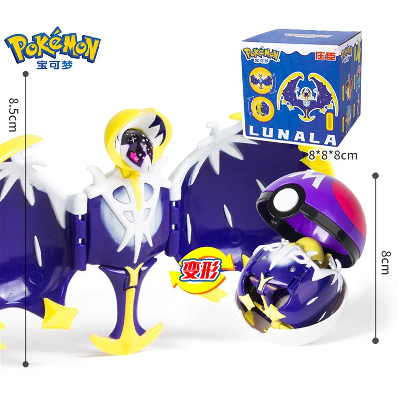 Pokemon Pokeball Anime Figures Toys, Pikachu Gengar Dragonite Snorlax Lapras Pocket Pokeball Toys